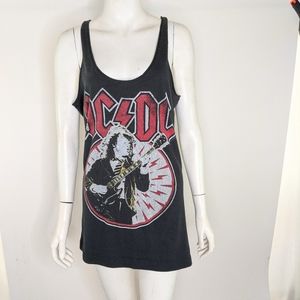 AC/DC Angus Young Womens M Rock Tank 1976 Tour